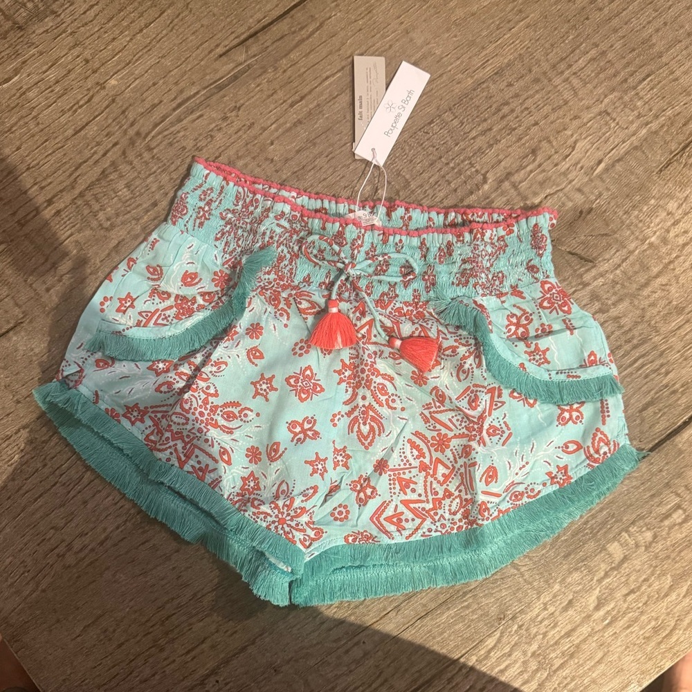 Poupette St. Barth Lulu Shorts in Aqua Bijou